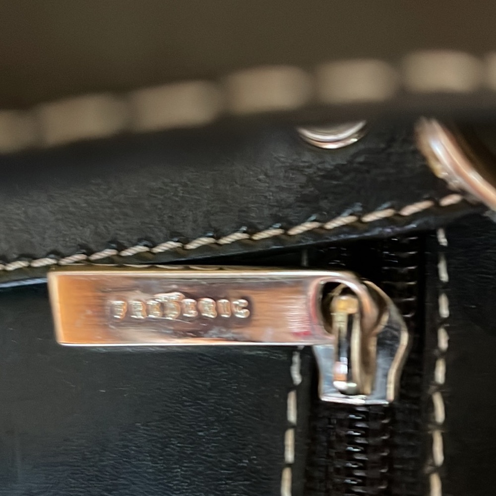 🌺 FREDERIC PARIS; Beautiful Black Leather Medium-Sized Handbag in GREAT Shape!! - Picture 11 of 16